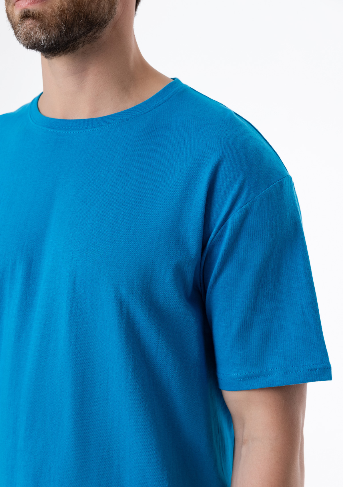 Футболка унисекс без бокового шва STAN хлопок 160, 02, Лазурный,  (40/1)  (48/M)