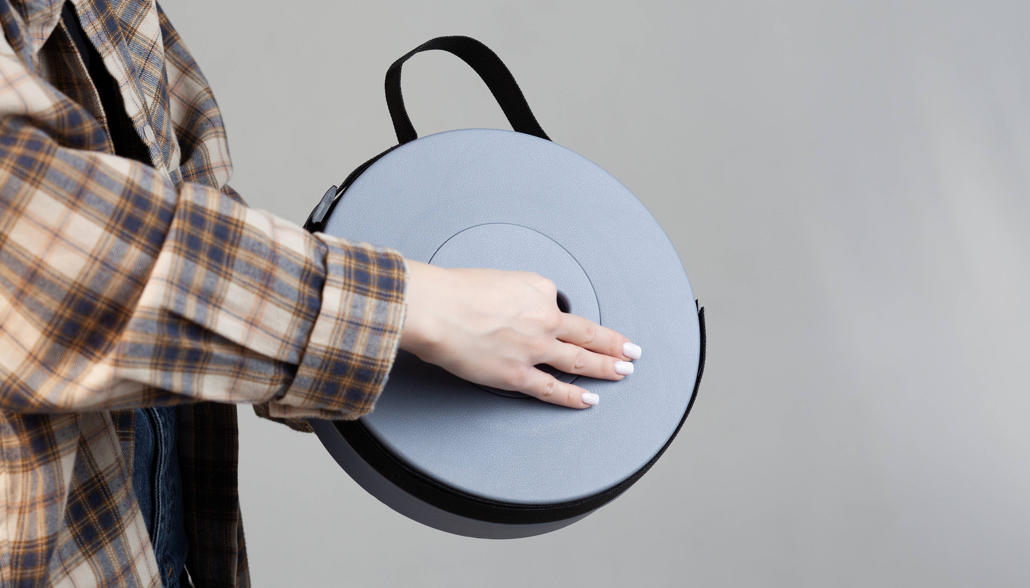 Телескопический стул "Tourist", серый с черным