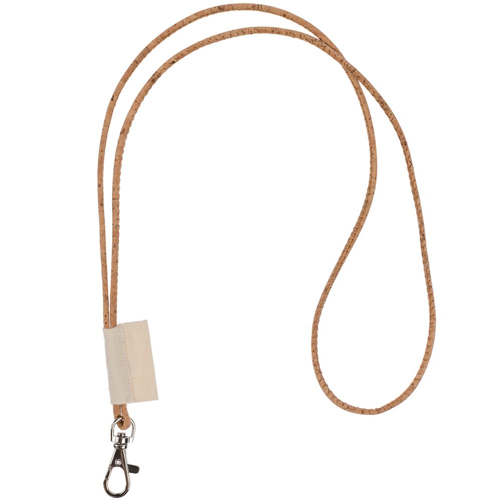 Шнурок для бейджа Cork Long — пример нанесения логотипа () | Print Logo