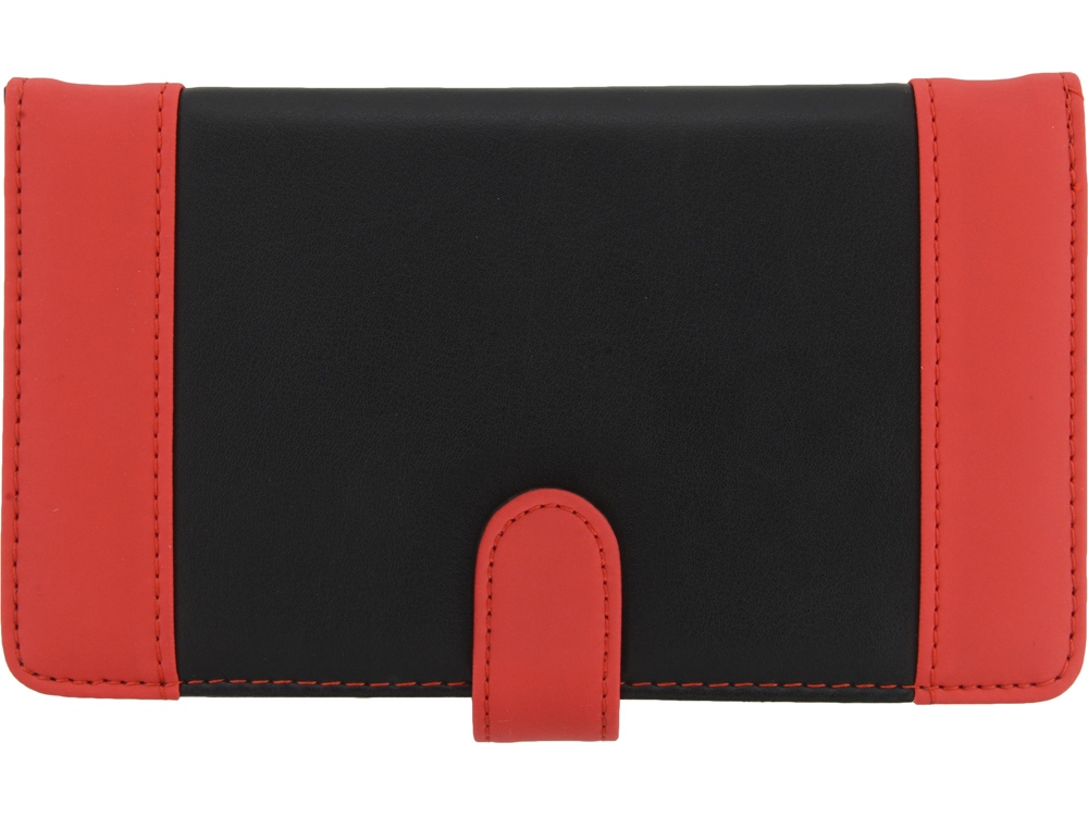 Визитница Эсмеральда на 60 визиток, черный/красный