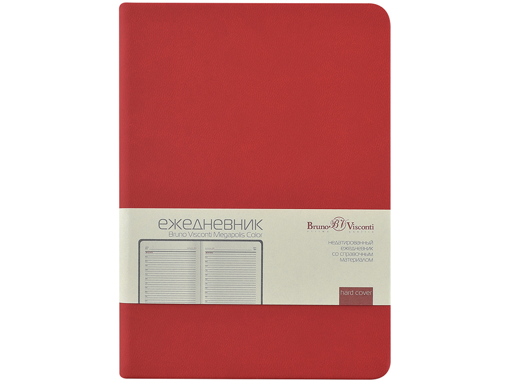 Ежедневник недатированный А6+ Megapolis Color, красный