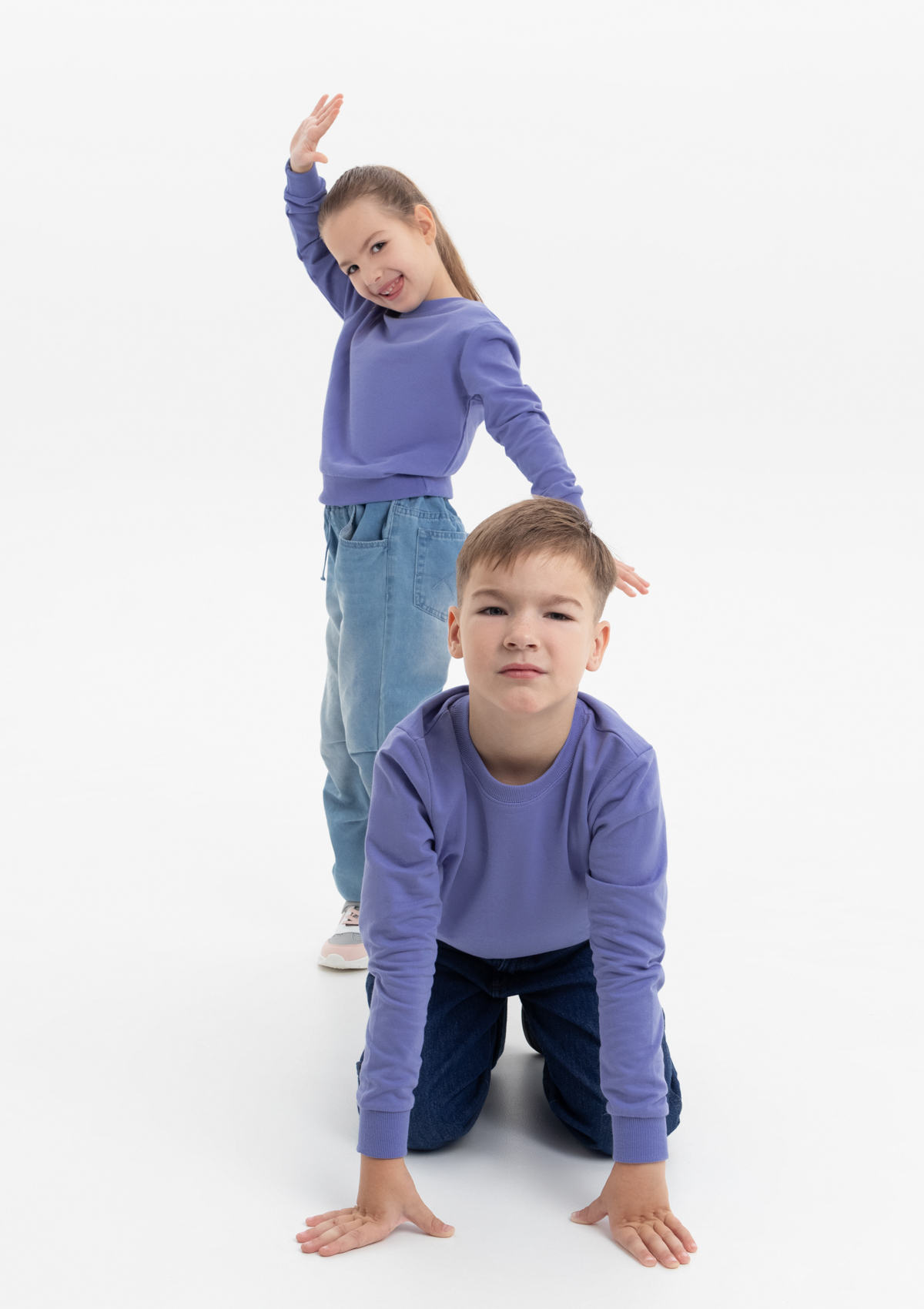 Свитшот детский STAN футер без начёса, 260, 63J, Сливовый,  (95)  (12/12 лет)