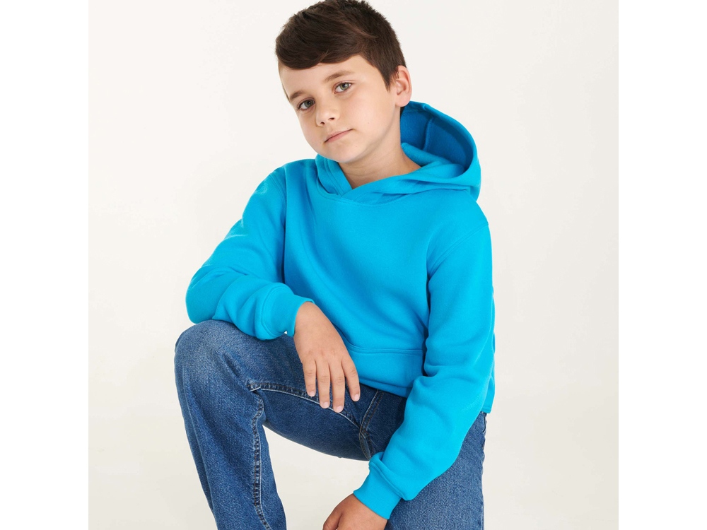 Толстовка с капюшоном Capucha детская, бирюзовый