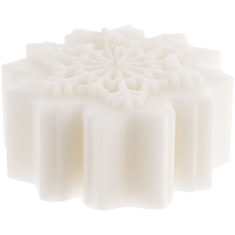 Свеча Snowflame 1, белая — пример нанесения логотипа (сделано в России) | Print Logo