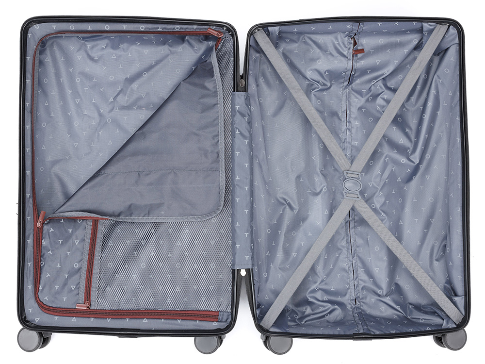 Чемодан TORBER ОНЕГА, бордовый, ABS-пластик, 79,5 х 51 х 29 см, 103 л