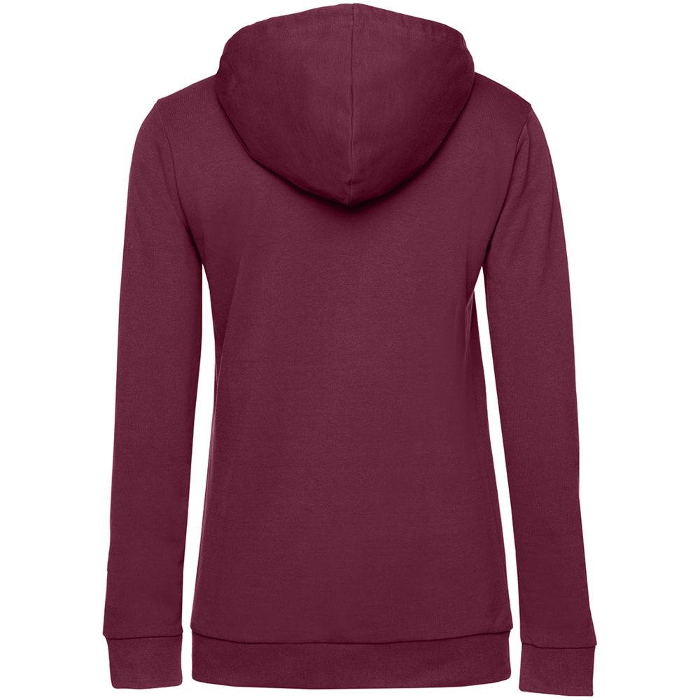 Толстовка с капюшоном женская Hoodie, бордовая, размер L
