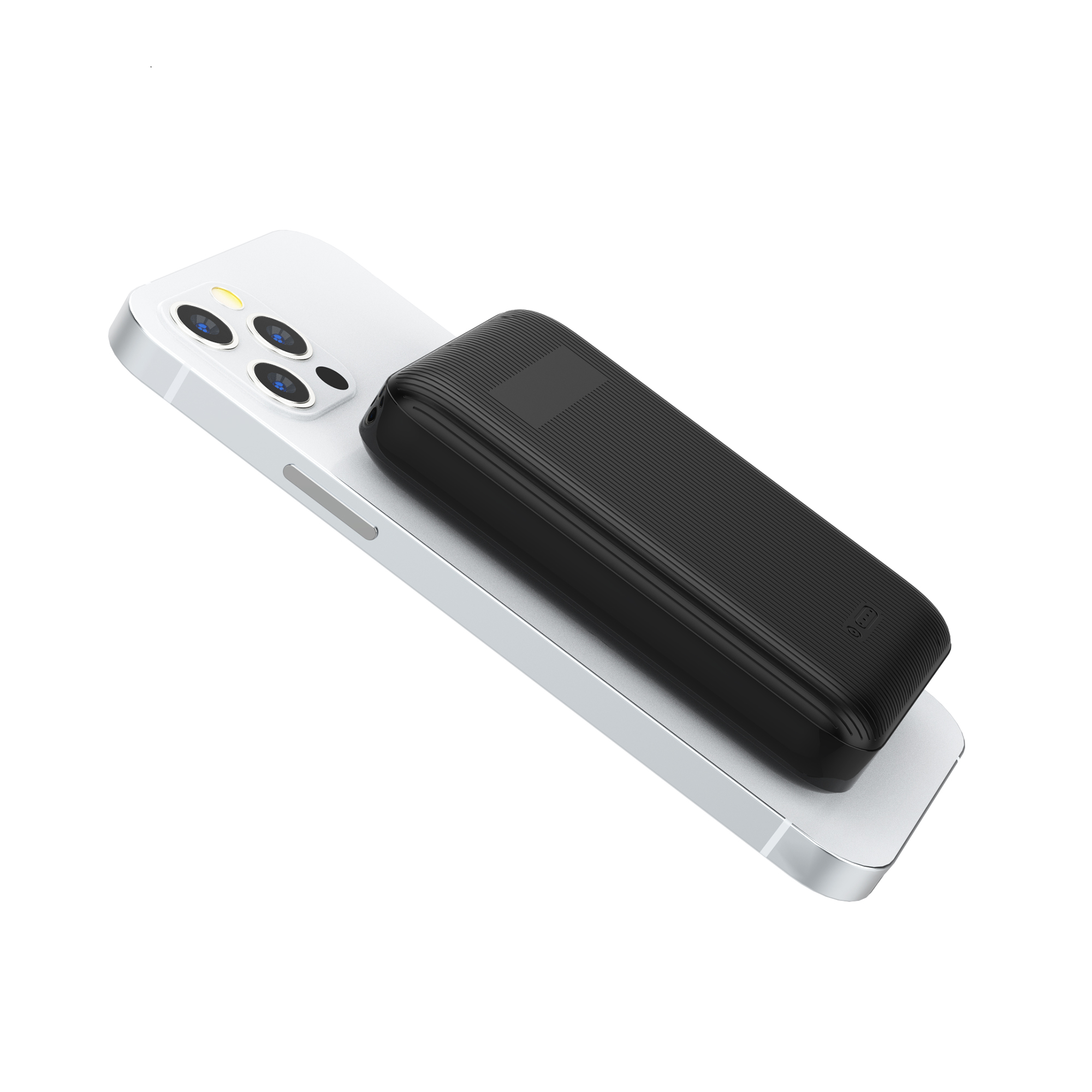 Беспроводное магнитное ЗУ "Forsage SOFTTOUCH", 8000 mAh с быстрой проводной (20W) и беспроводной (15W) зарядкой, покрытие soft touch фото на сайте Print Logo.