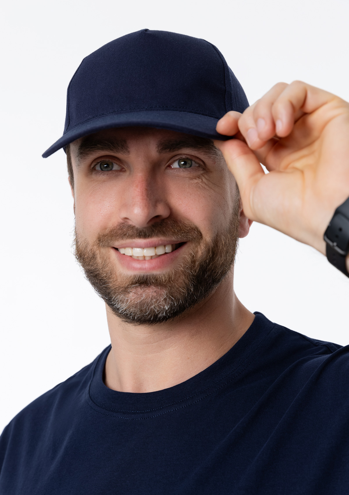 Бейсболка STAN 5 клиньев хлопок 150, 10L, Тёмно-синий,  (46)  (56-58/ONE SIZE)