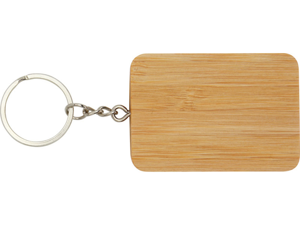 Выдвижной кабель для зарядки Reel 6 в 1 из бамбука с брелоком, натуральный