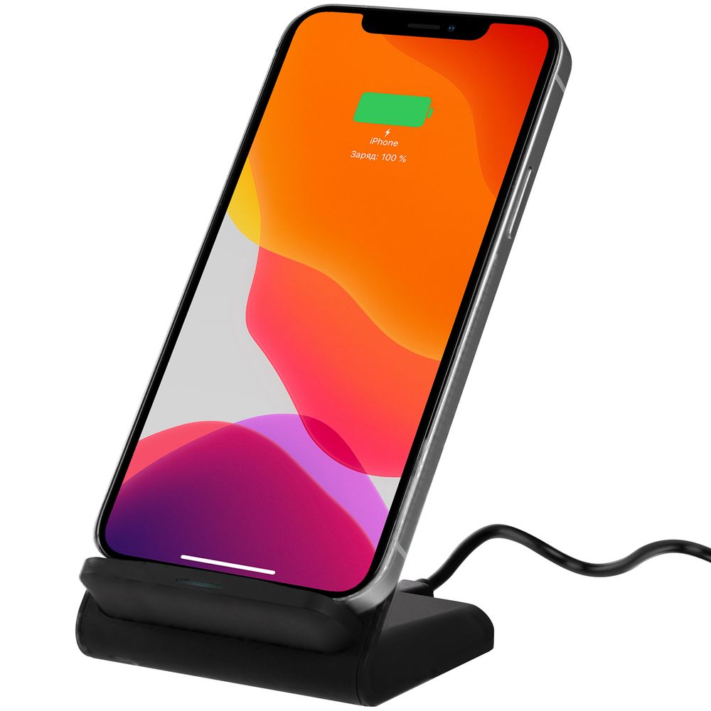 Беспроводное зарядное устройство с быстрой зарядкой Overtop с логотипом Molti | Print Logo