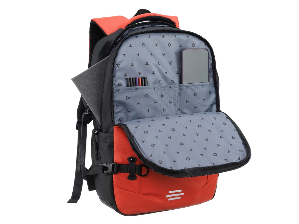 Рюкзак спортивный TORBER ЭКСТРИМ 18, оранжевый/чёрный, 31 х 12 х 46 см, 17л