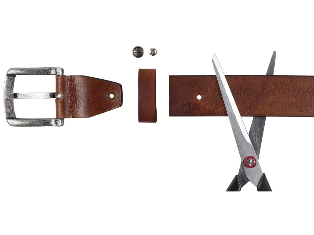 Ремень KLONDIKE Creek, односторонний, натуральная воловья кожа, цвет коньячный, 130 х 4 см