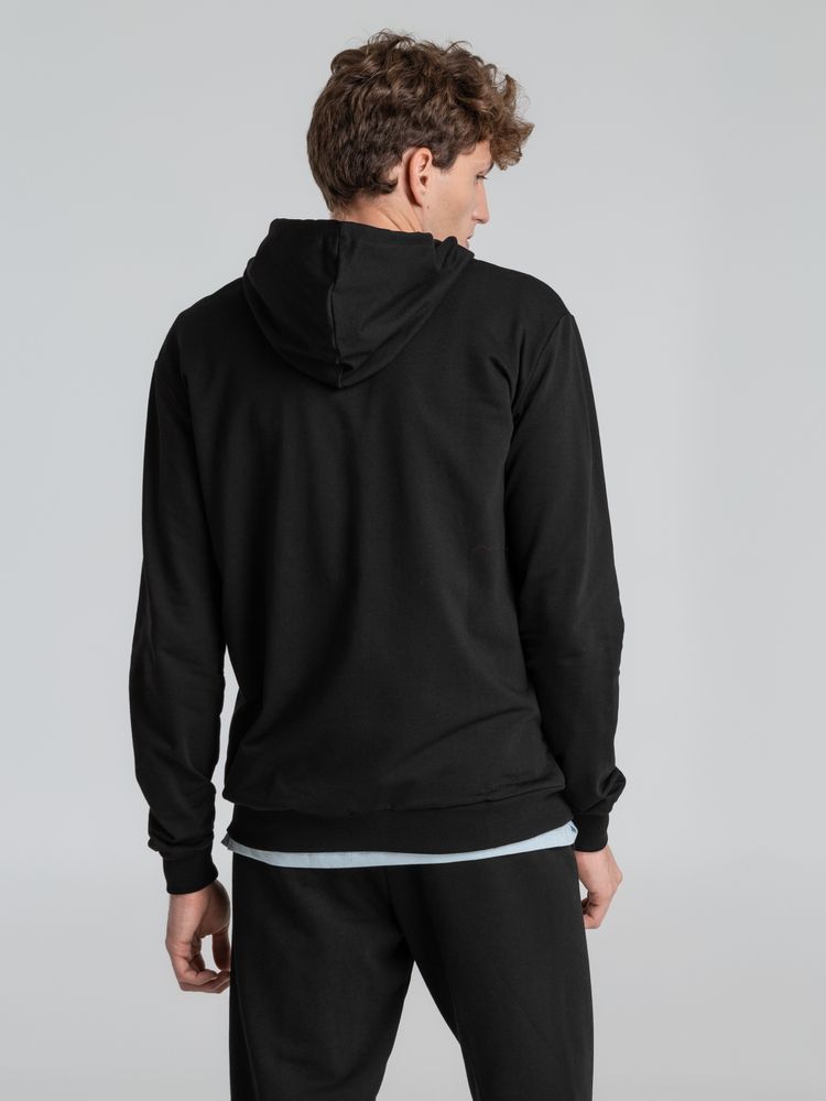 Толстовка на молнии с капюшоном Unit Siverga черная, размер L