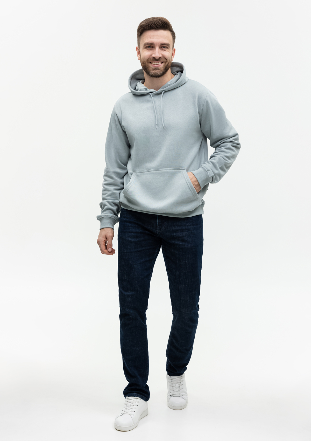 Худи унисекс STAN футер с начёсом 260, 20, Серый,  (201)  (56/XXXL)