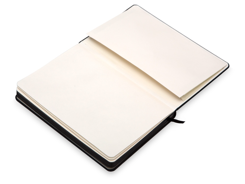 Бизнес блокнот Bossy с цветным срезом, твердая обложка, 128 листов, черный