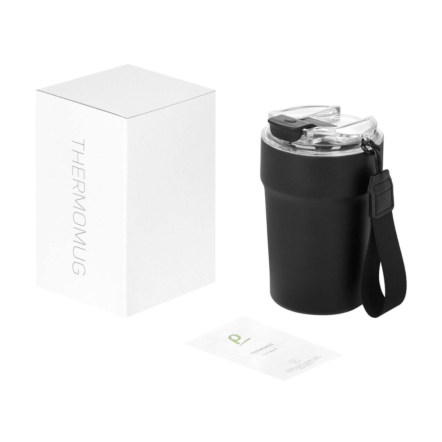 Термокружка вакуумная Монако, черная