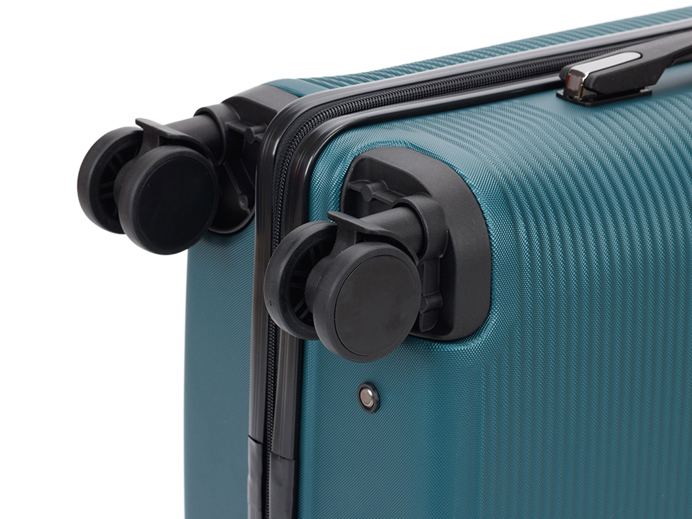 Чемодан TORBER ОНЕГА, зелёный, ABS-пластик, 59,5 х 39,5 х 24 см, 46 л