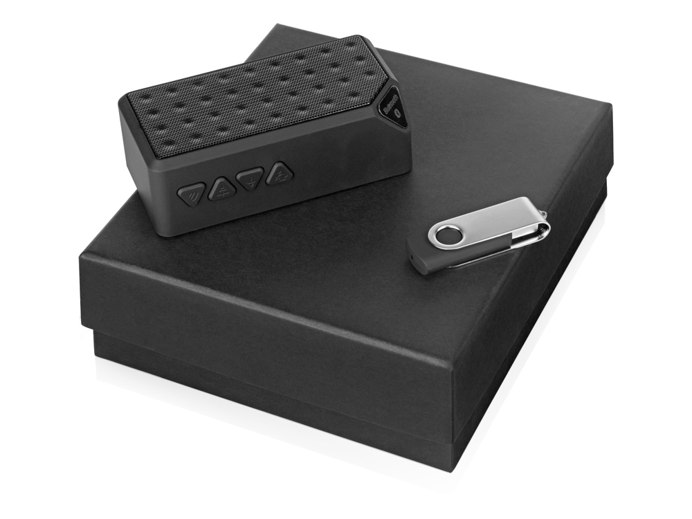 Подарочный набор Move-it с флешкой и портативной колонкой с логотипом  | Print Logo