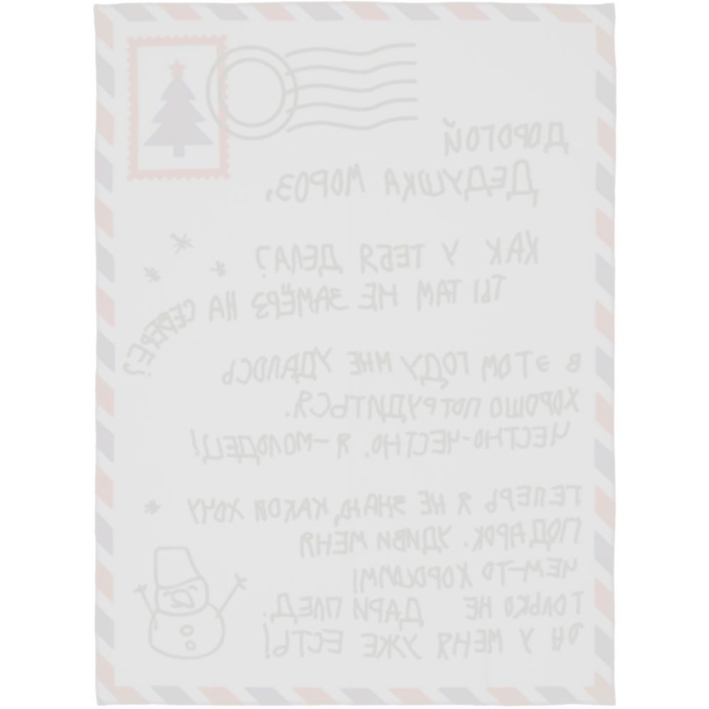 Флисовый плед «Письмо Деду Морозу» — пример нанесения логотипа (сделано в России) | Print Logo