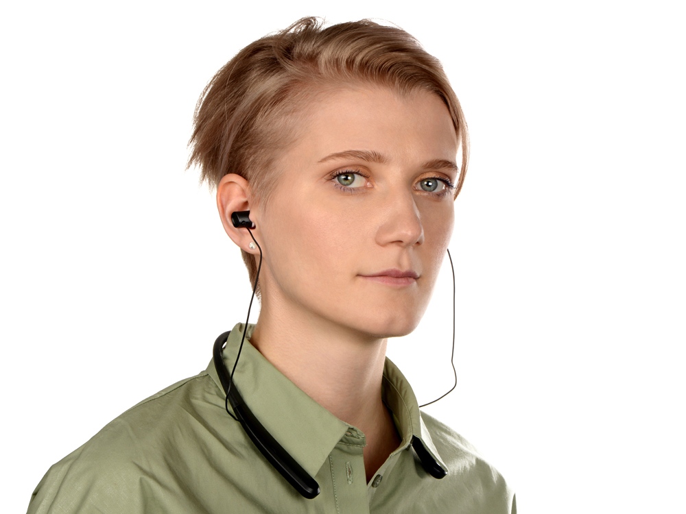 Беспроводные наушники с микрофоном Soundway, черный/белый