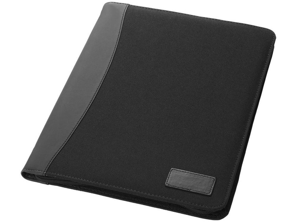 Папка А4 Cardiff на молнии с блокнотом, черный