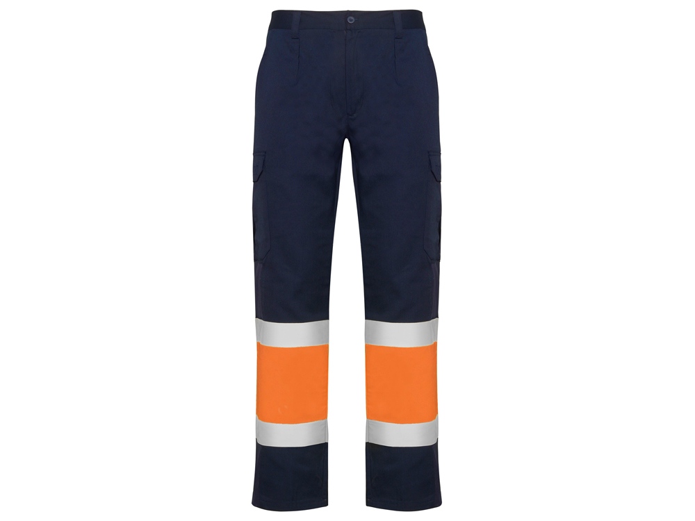 Брюки Naos со светоотражающими полосами, мужские с логотипом Roly | Print Logo