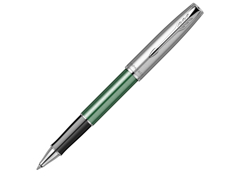 Ручка-роллер Parker Sonnet Essentials Green SB Steel CT с логотипом Parker | Print Logo