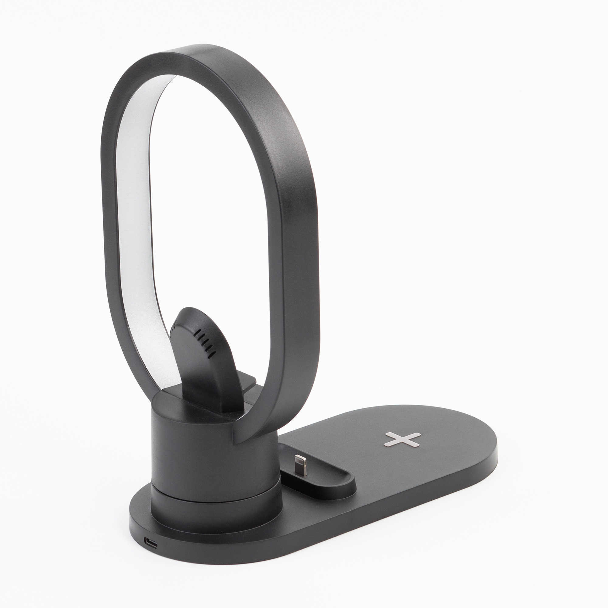 Настольная беспроводная (15W) зарядная станция "Starship" с лампой фото на сайте Print Logo.