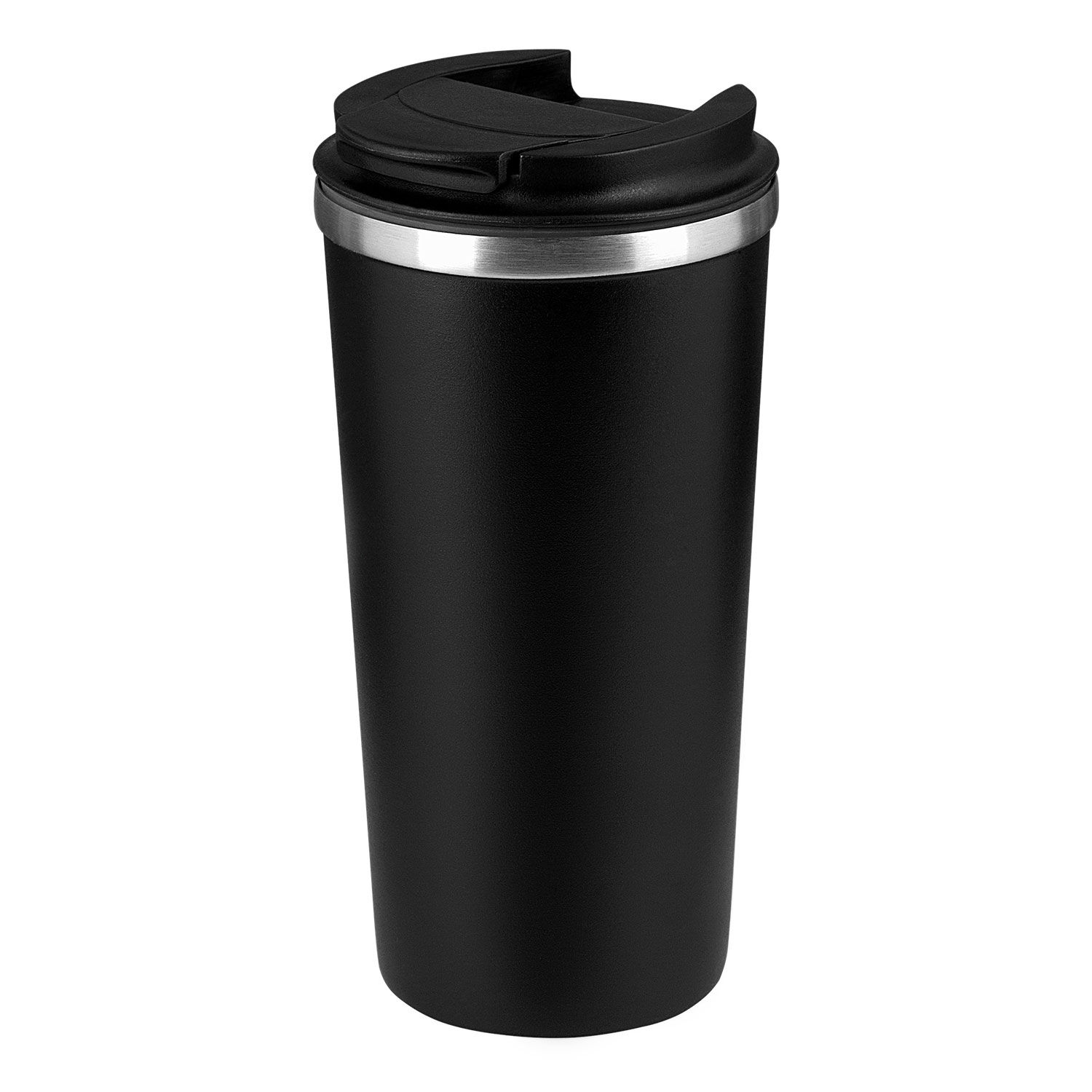 Термокружка вакуумная Палермо (Palermo), серая, гладкая поверхность — пример нанесения логотипа (Portobello Термокружки) | Print Logo