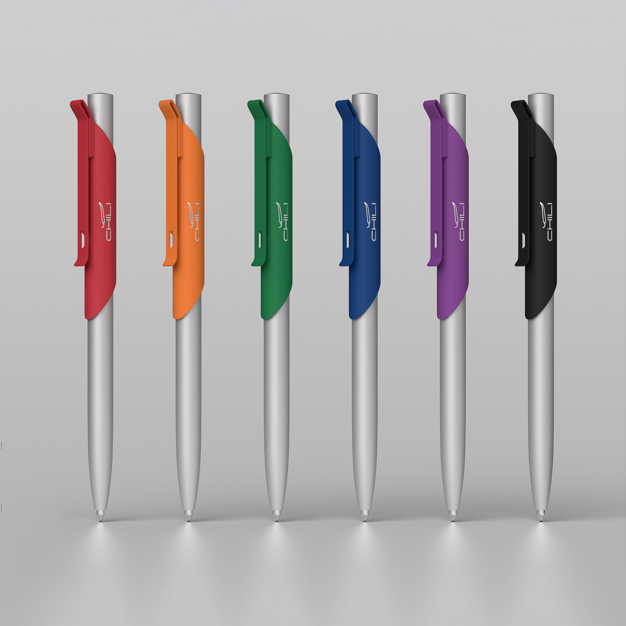 Ручка шариковая "Skil", покрытие soft touch, фиолетовый с серебристым