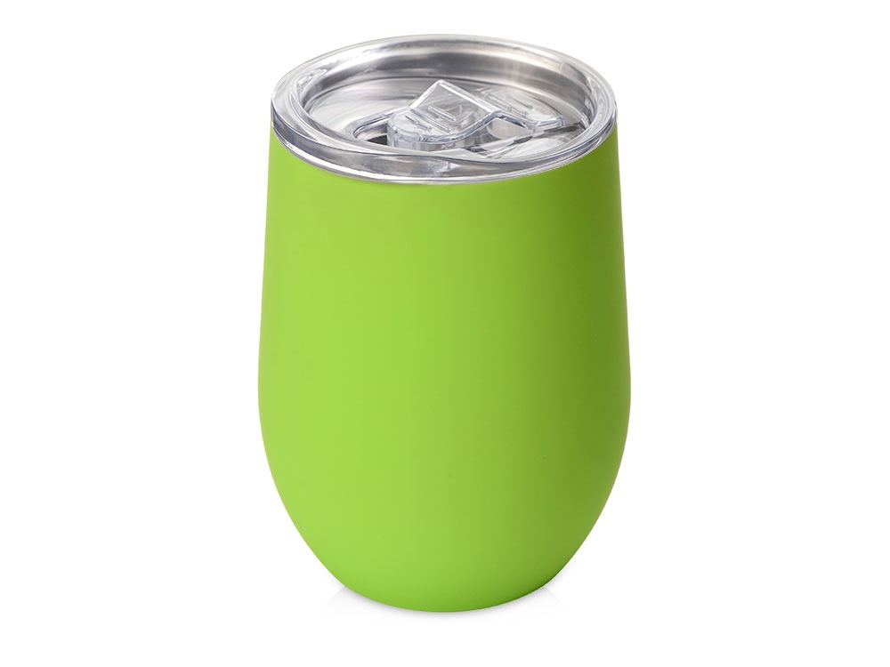 Вакуумная термокружка Sense Gum, непротекаемая крышка, soft-touch с логотипом Waterline | Print Logo