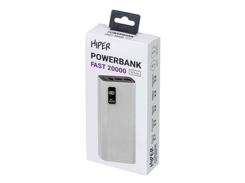 Портативный внешний аккумулятор FAST 20000 White (Р)