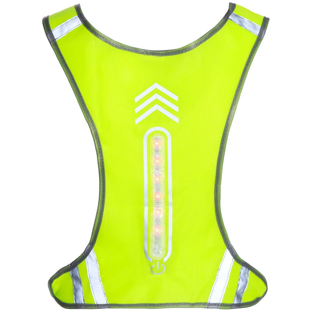 Светоотражающий жилет для бега с маячком Flash — пример нанесения логотипа () | Print Logo