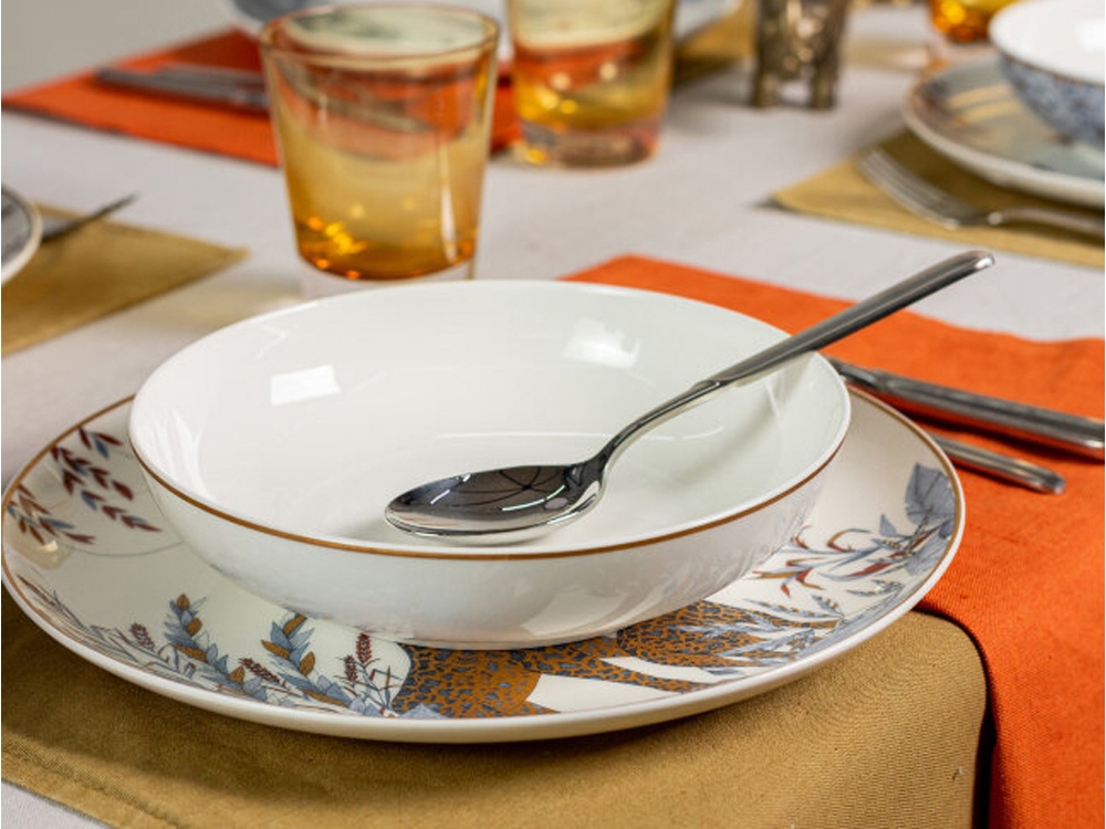 Суповая тарелка S.PLATE 2 UNI WHT с логотипом Valerie Concept | Print Logo