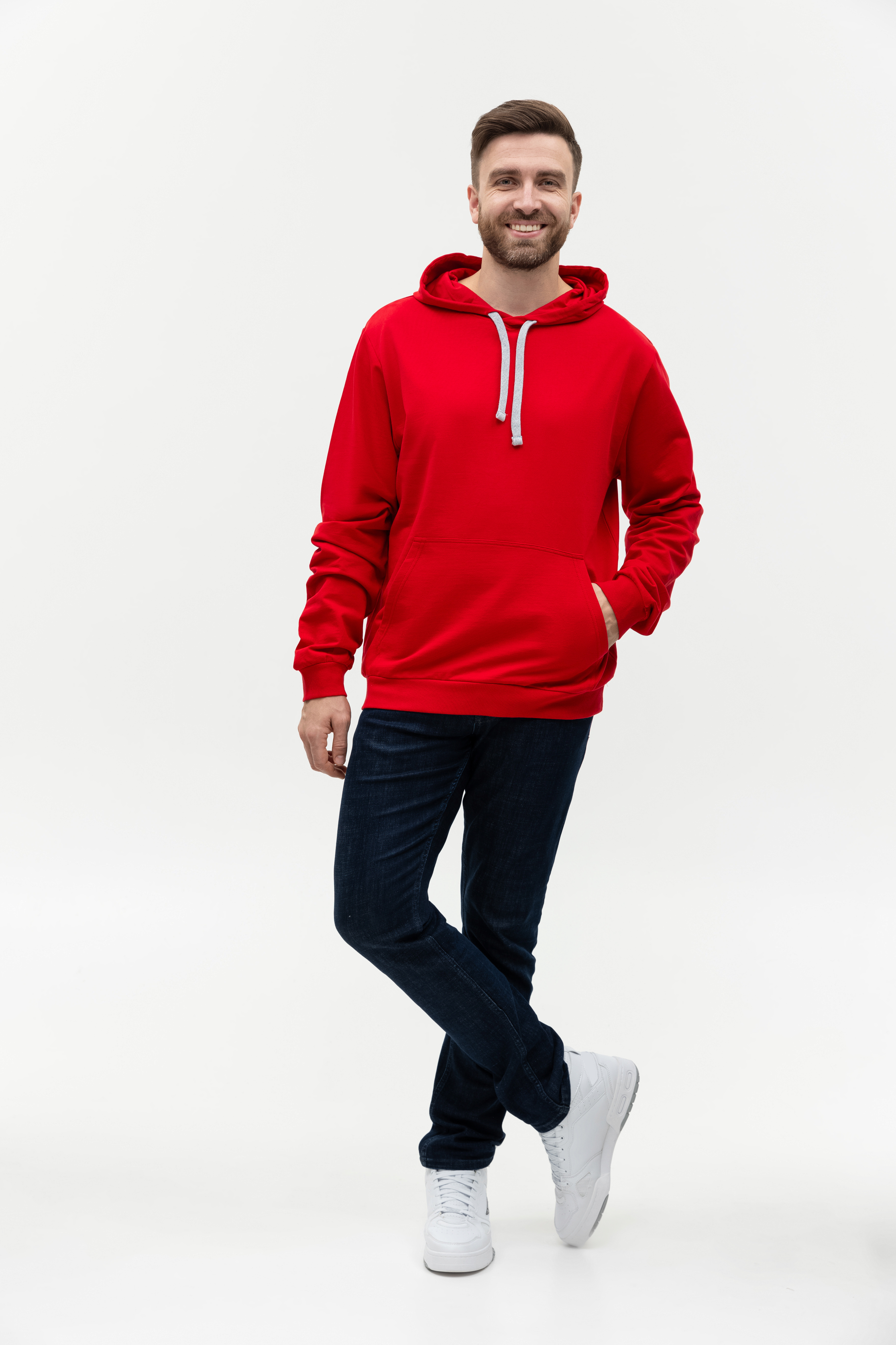 Худи унисекс STAN футер без начёса 260, 23, Красный,  (14)  (54/XXL)