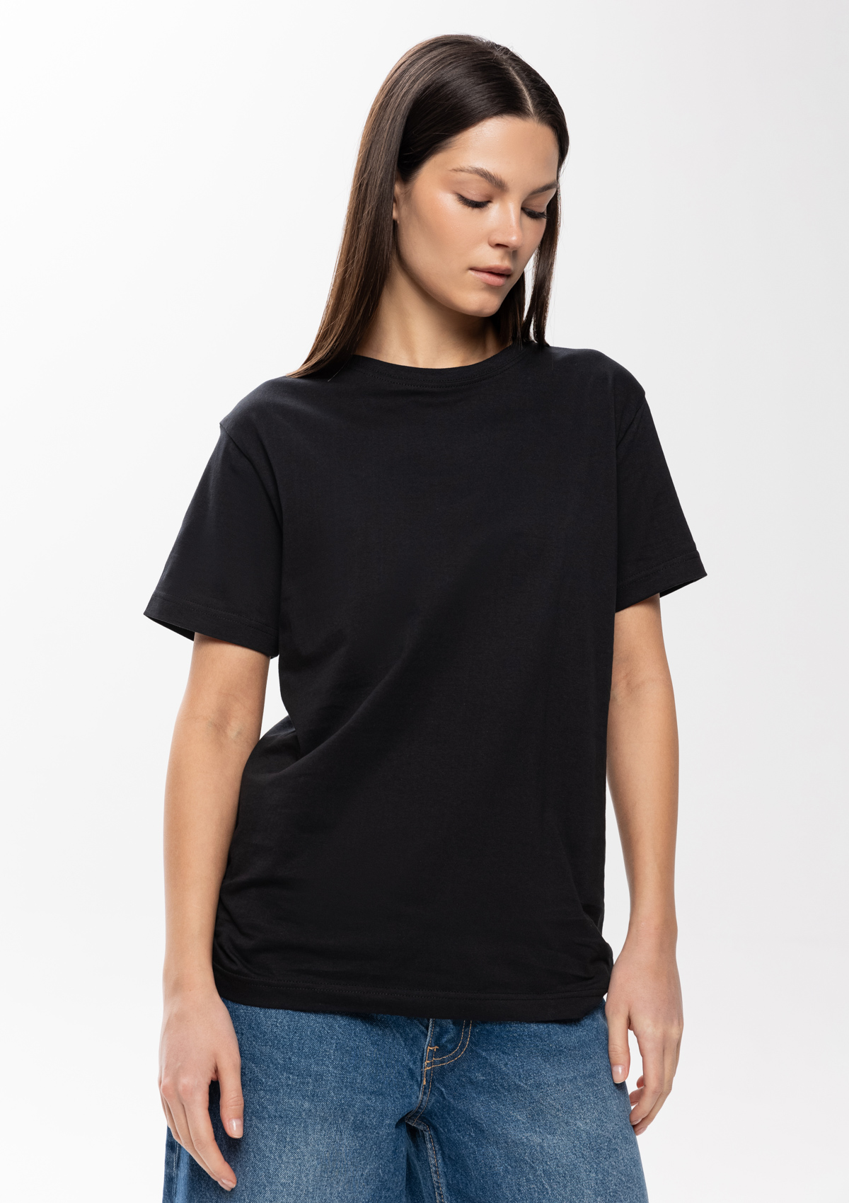 Футболка унисекс без бокового шва STAN хлопок 160, 02, Чёрный,  (20)  (52/XL)