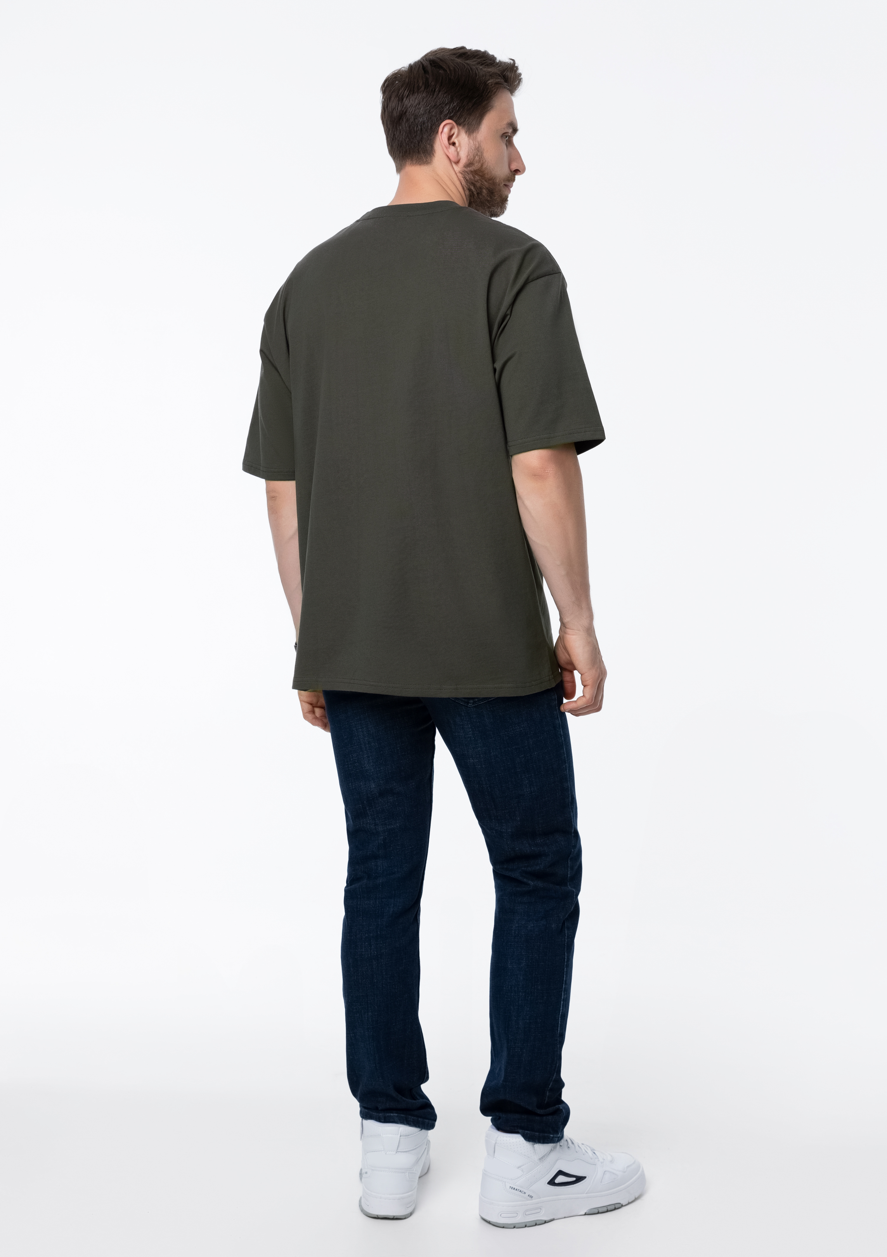 Футболка унисекс оверсайз STAN хлопок 240, 56, Оливковый хаки,  (36)  (44/XS)