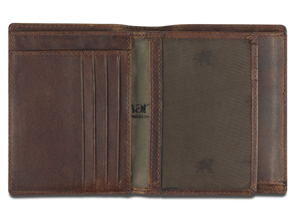 Бумажник Mano Don Leon, натуральная кожа в коричневом цвете, 9,7 х 11,7 см