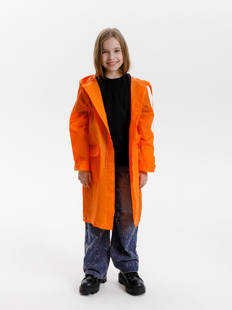 Дождевик детский RainDrop Kids, оранжевый, 12 лет (рост 142-152)