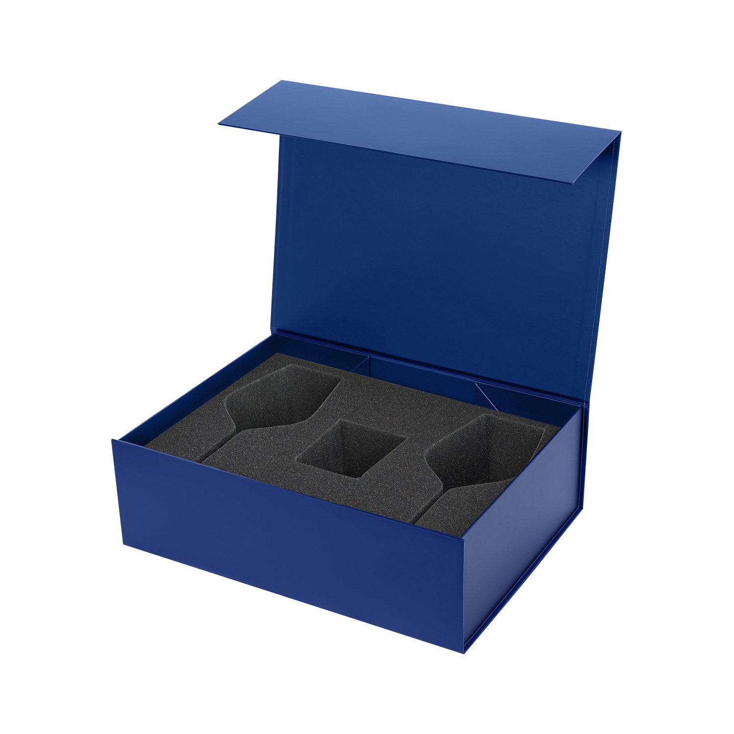 Ложемент под свечу Энигма (Enigma) + 2 бокала для вина в среднюю коробку-трансформер (арт. 695721) — пример нанесения логотипа (Portobello подарочная упаковка) | Print Logo