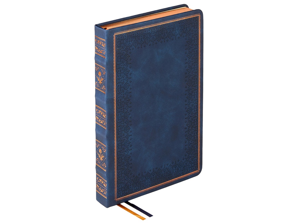 Ежедневник недатированный А5 Royal, синий с бронзовым срезом