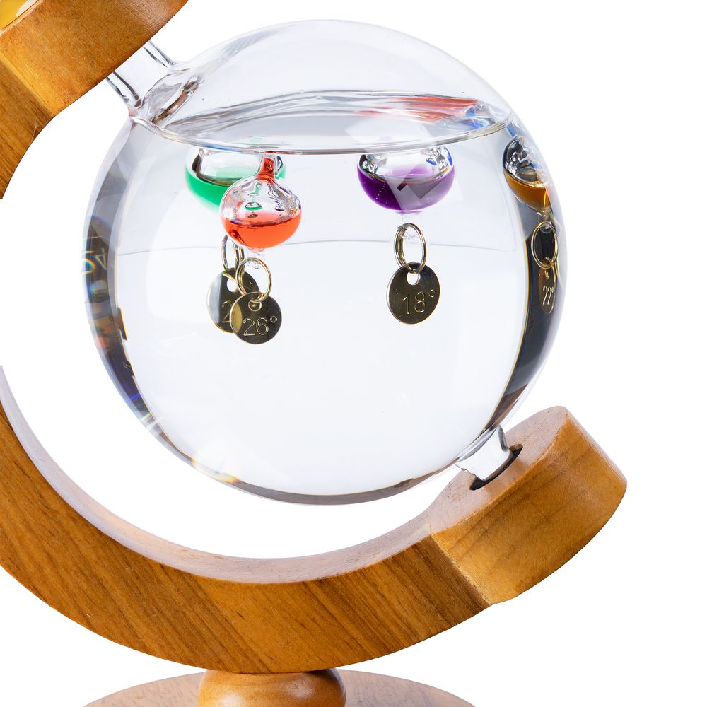 Термометр-шар «Галилео» в деревянном корпусе фото на сайте Print Logo.