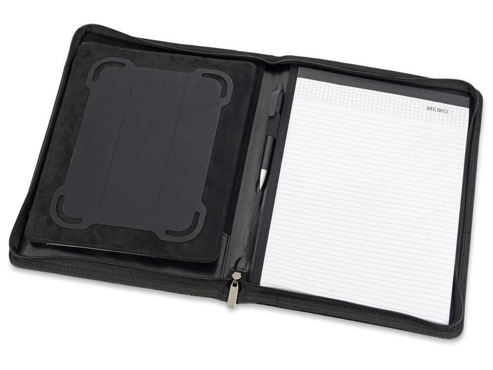 Папка для документов Jacques cо встроенным зарядным устройством, черный