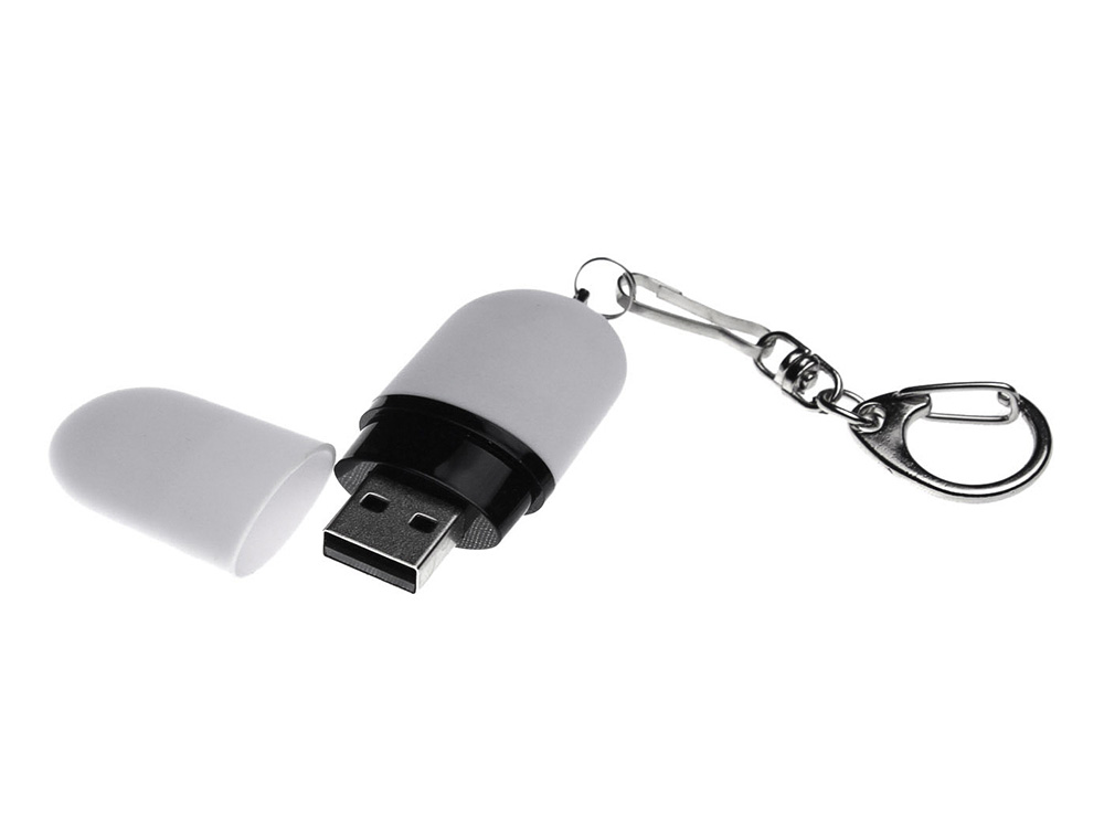 Флешка Goutte Soft-touch на 4 Гб, белый