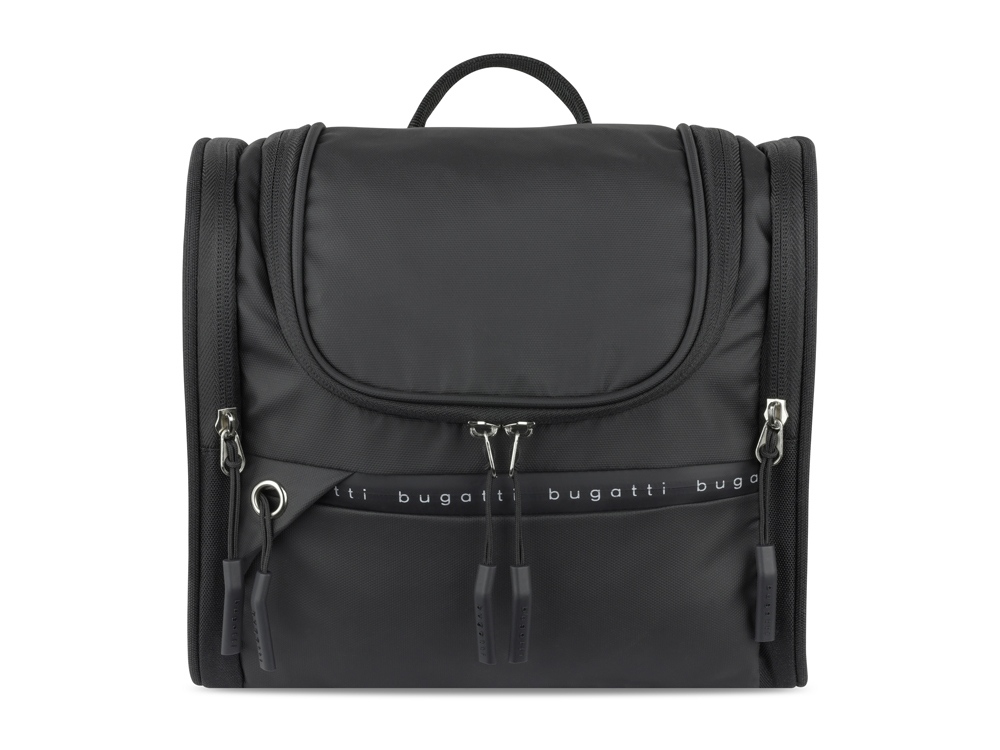 Несессер BUGATTI БЛАНК ОБЛЕГЧЕННАЯ | BLANC DELIGHT, чёрный, нейлон RPET600D/тарпаулин/полиэстер, 24,5х12х22,5 см, 5 л