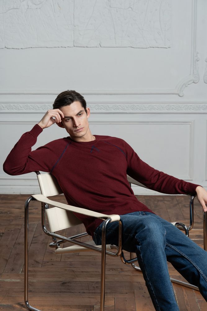 Джемпер Stitch с контрастной отделкой фото на сайте Print Logo.