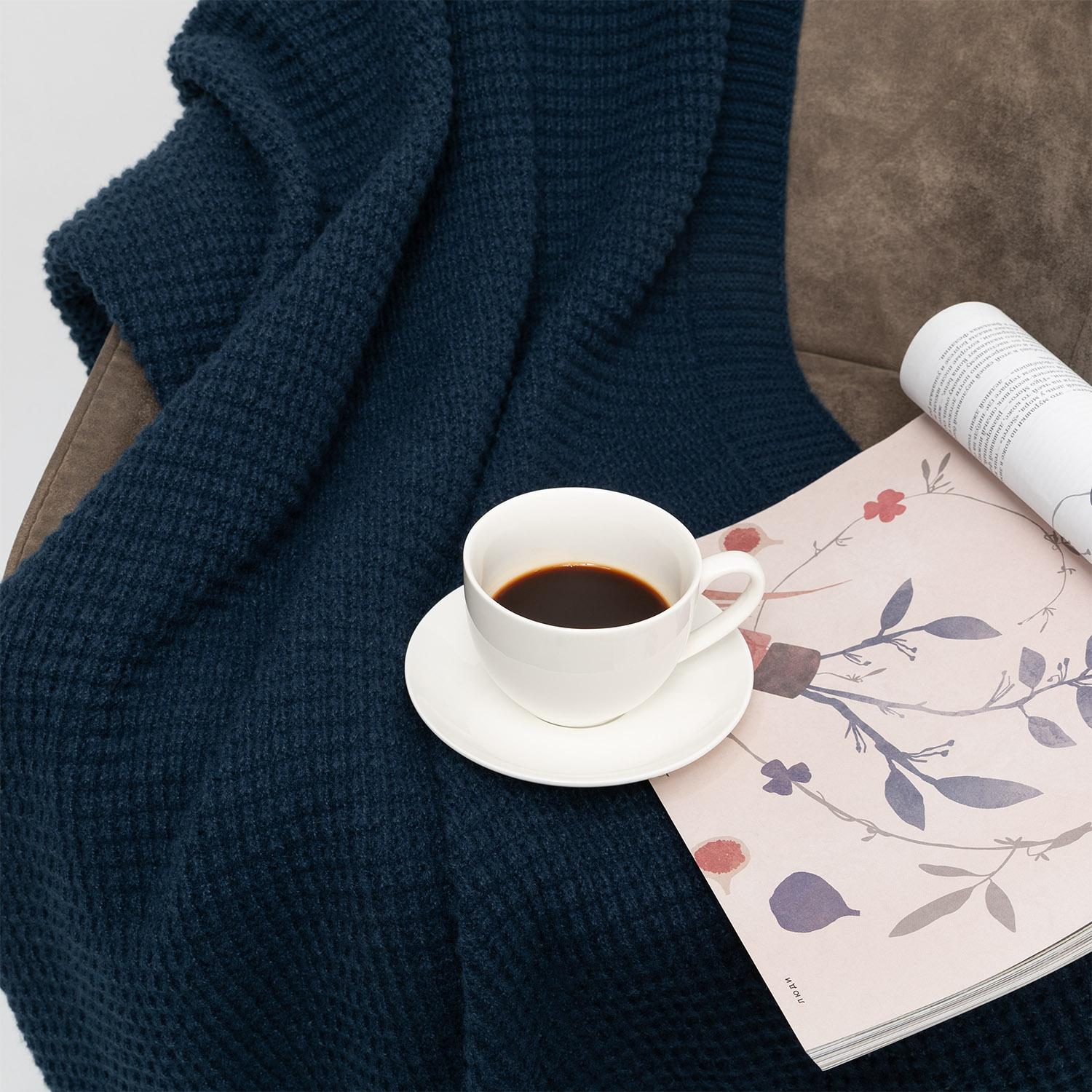 Плед Мальта Софт (Malta Soft) вязаный, 160*90 см, серый фото на сайте Print Logo.