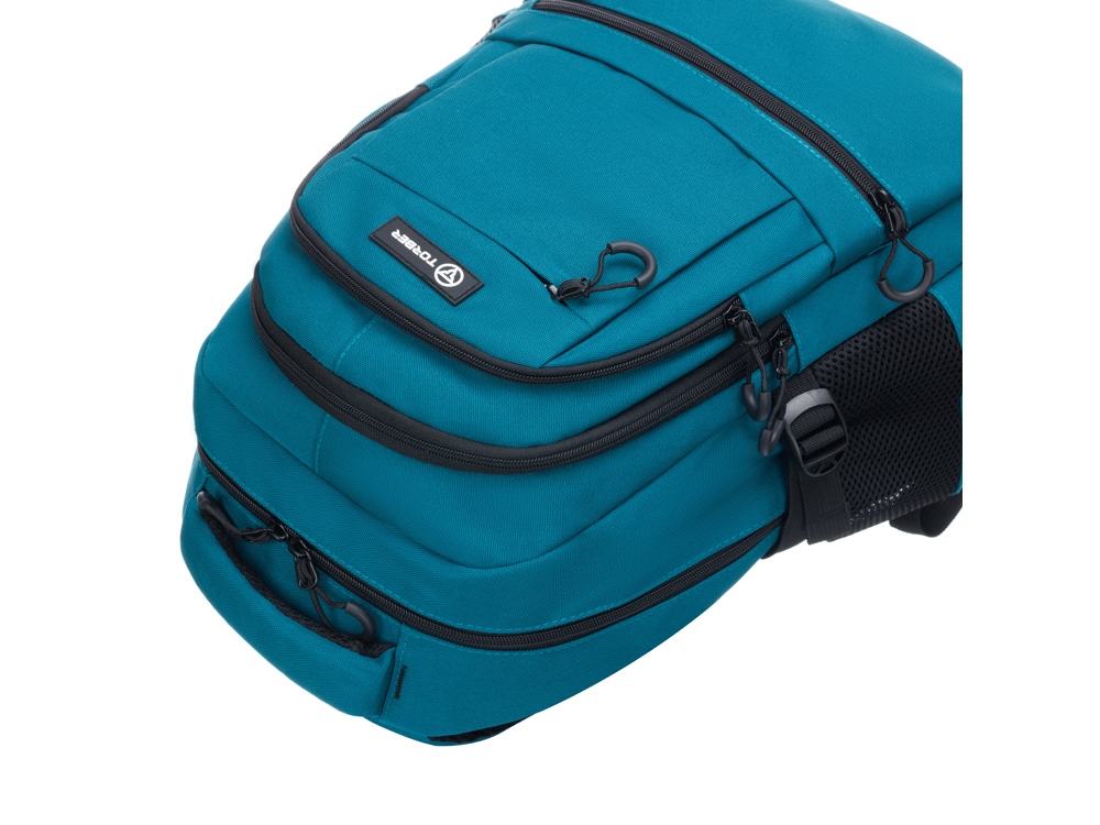 Рюкзак TORBER КЛАСС, зелёный, 46 х 32 х 13 см + Мешок для сменной обуви в подарок!