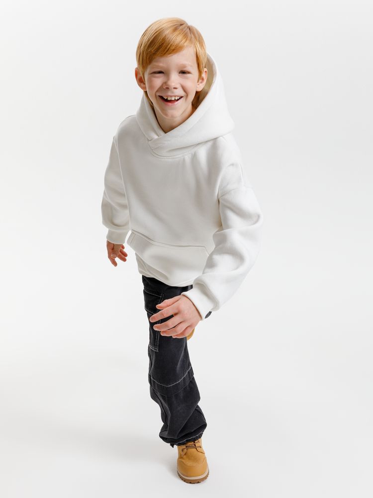 Худи детское оверсайз Junipero, молочное, 12 лет