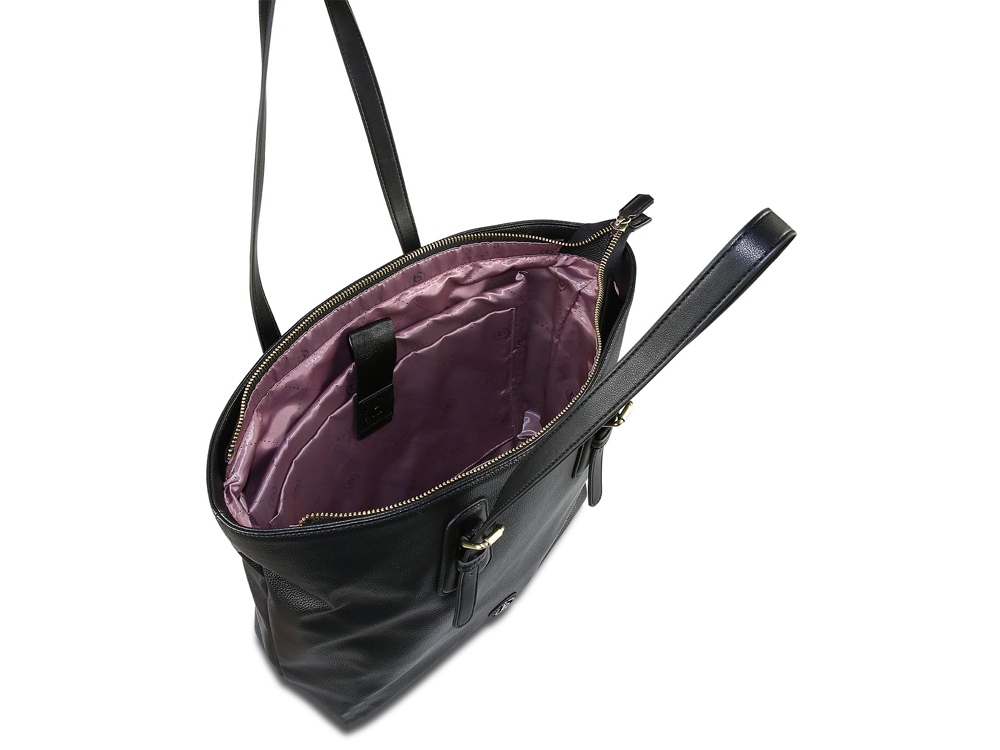 Сумка-тоут женская BUGATTI Passione 15'', чёрная, полиуретан, 47х13х32,5 см